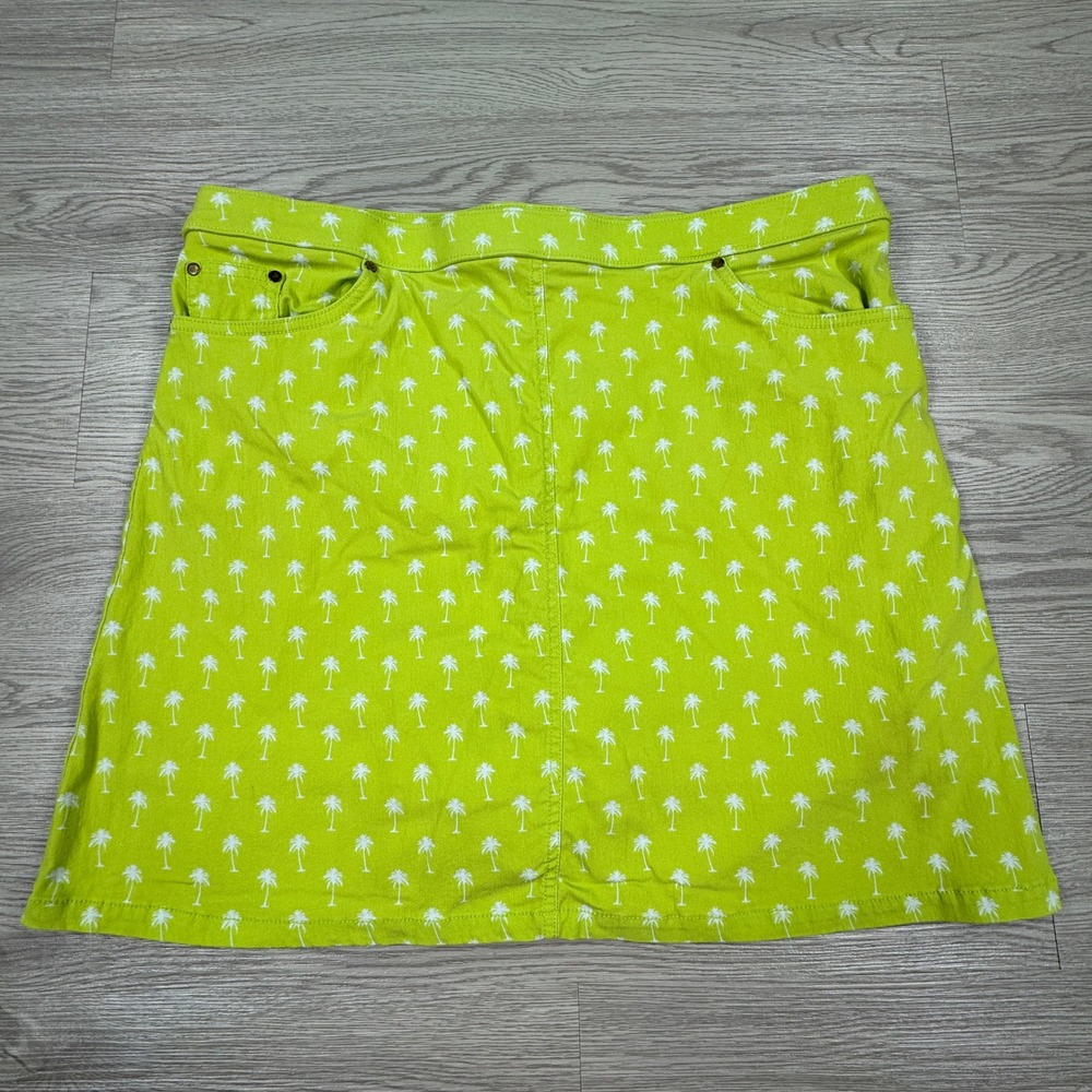Hearts of Palm Women Skort Green Palm Tree Print Size 18 Tropical Casual‎ Short